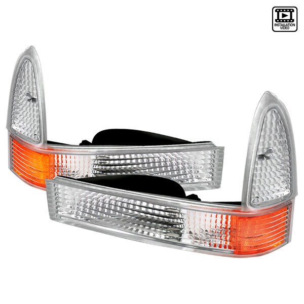 Spec-D Tuning 99-05 Ford F250/F350 Corner Lights Chrome 2LC-F25099-RS - main